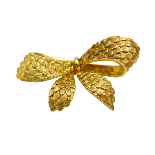 Cartier Textured Bow Brooch