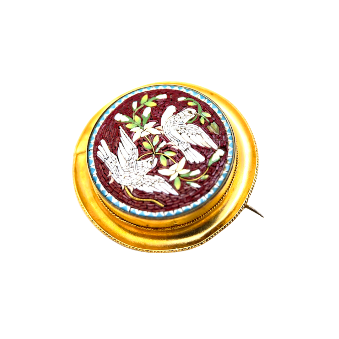 Antique Micro-Mosaic Brooch