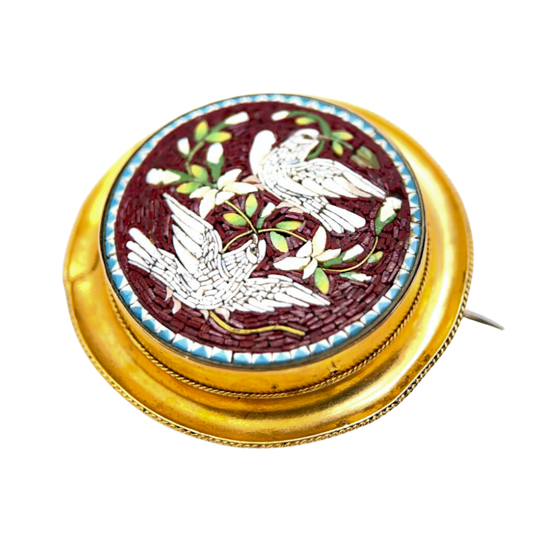 Antique Micro-Mosaic Brooch