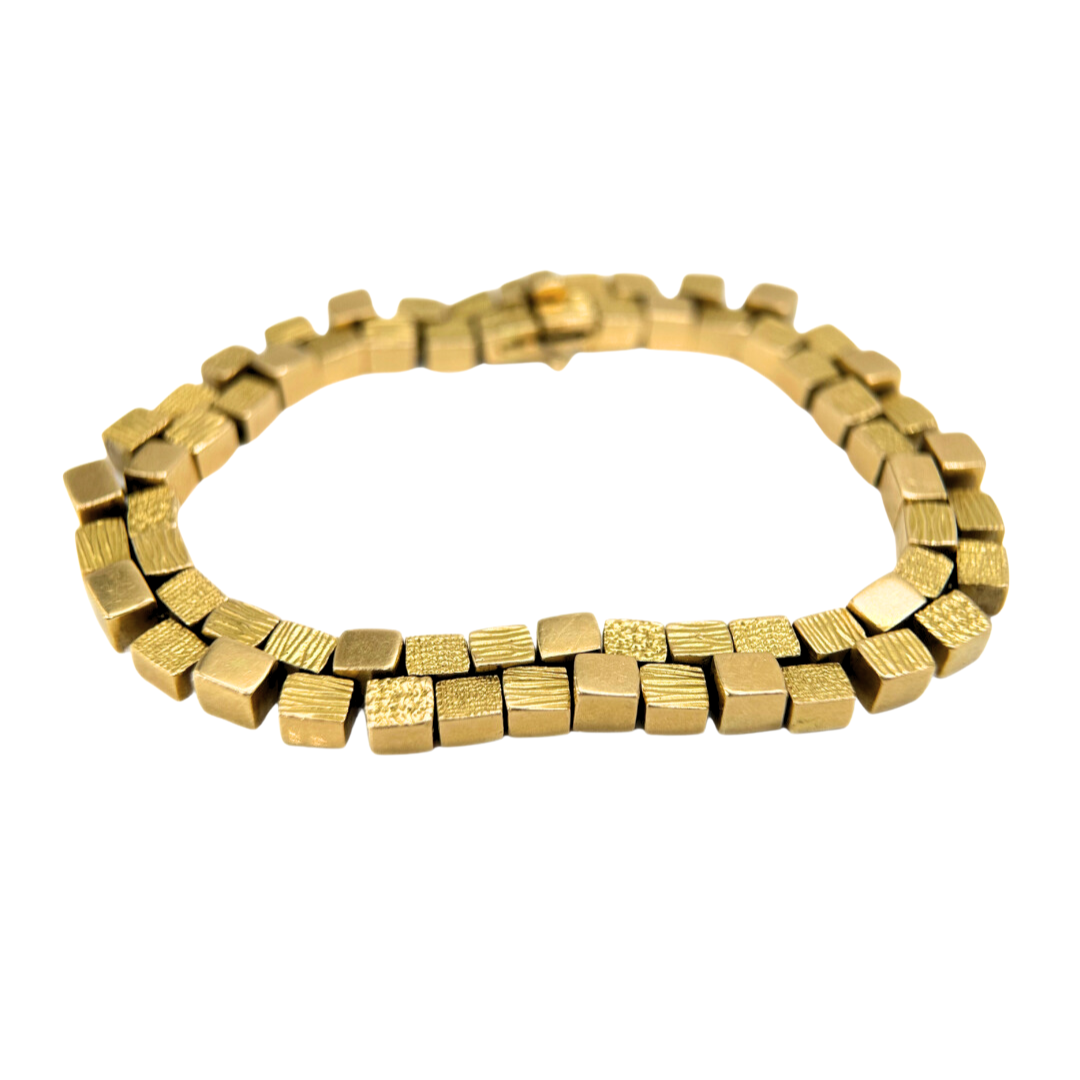 Georges Lenfant for Mauboussin Gold "Cubes" Bracelet