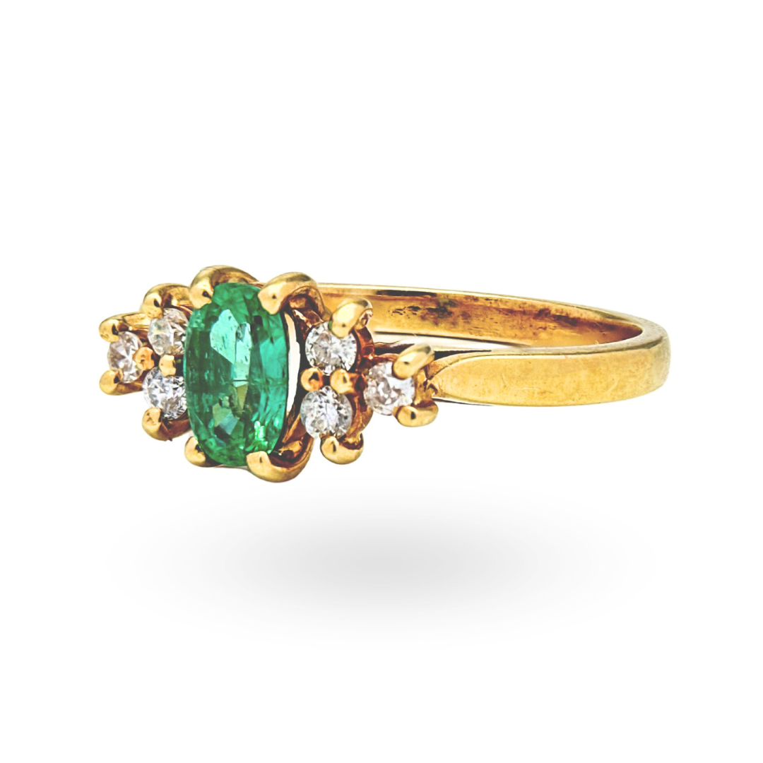 Emerald and Diamond Ring