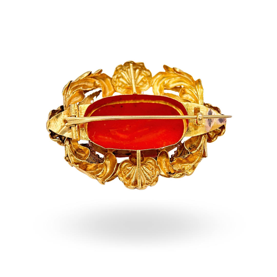 Georgian Coral Brooch