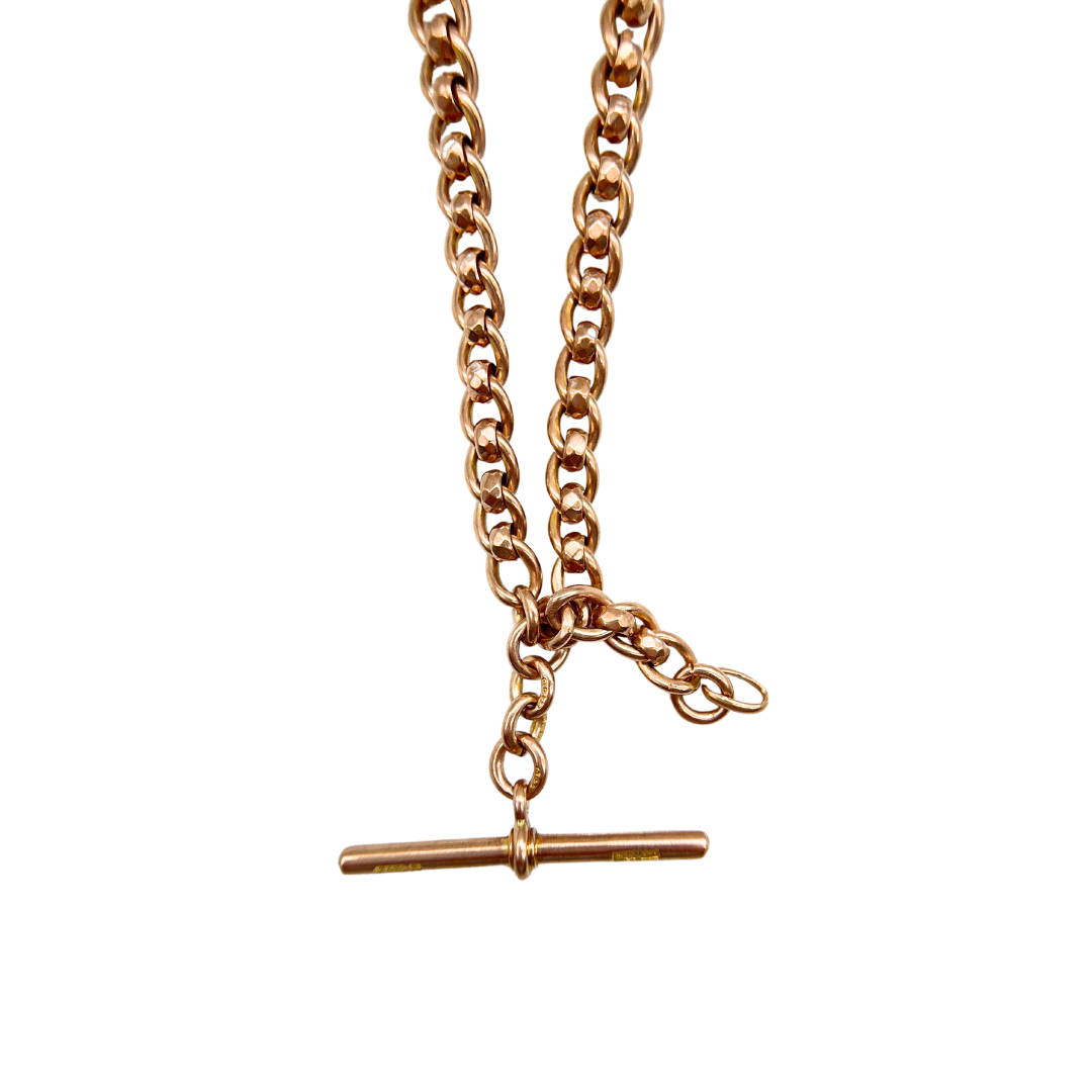 Antique Gold Fancy-Link Albert Chain