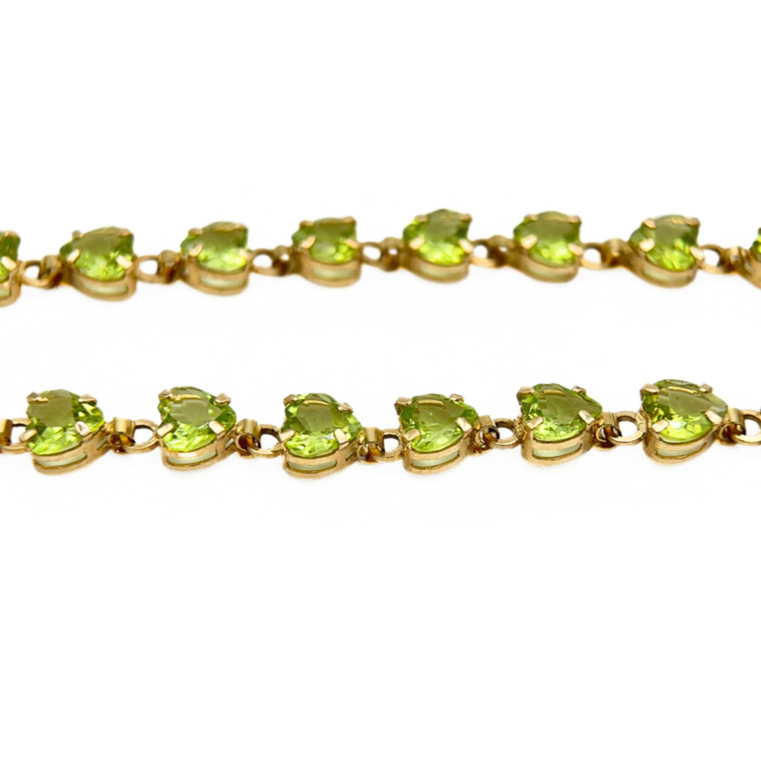 Vintage Peridot Heart Bracelet