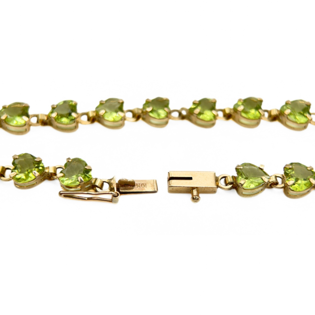 Vintage Peridot Heart Bracelet