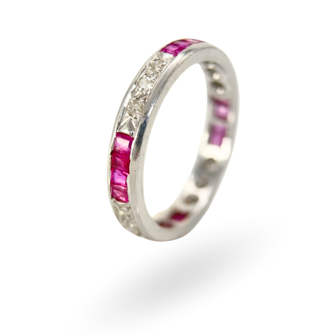 Ruby and Diamond Eternity Band