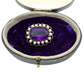 Large Amethyst & Pearl Brooch (9ct Gold)