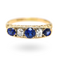 Antique Sapphire and Diamond 5-Stone Ring